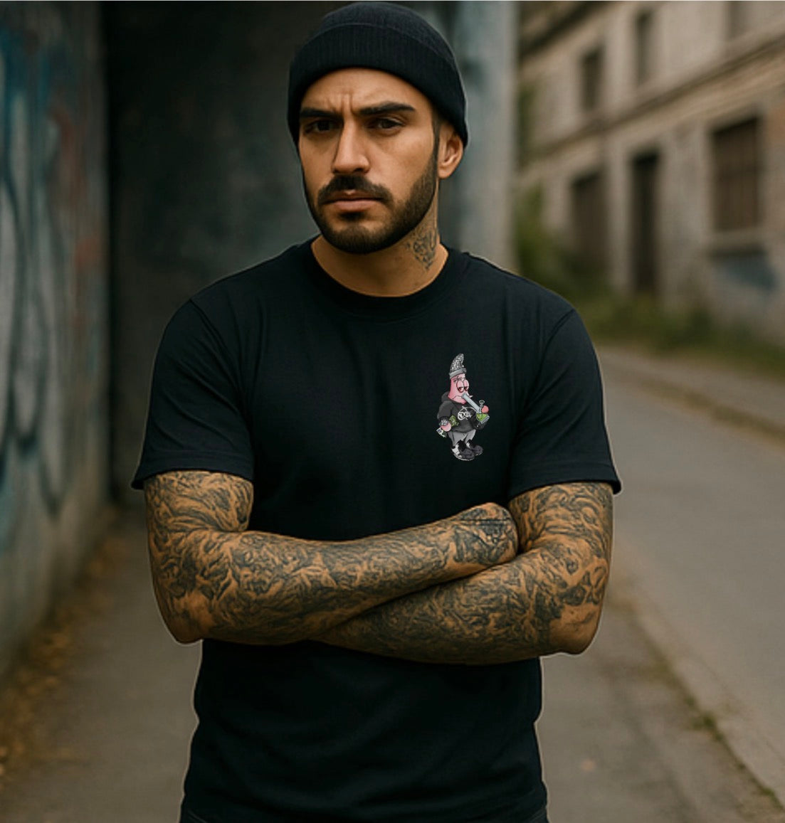 OG PATRICK Custom T-Shirt Oversize Small front / Big Back Print