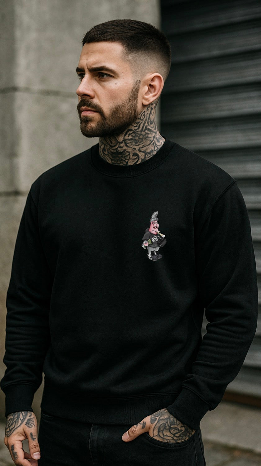OG PATRICK Custom Sweatshirt  (Small front, Big Back Print)